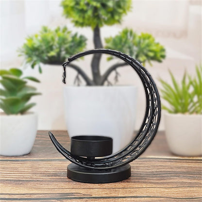 Moon Candle Holders, Metal Tealight Candle Holder for Moon Centerpiece, Decorative Middle East Eid Candlesticks Holder for Party Home Decor