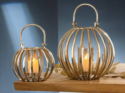 GILDE Gold Aluminium Lantern Height 23 cm