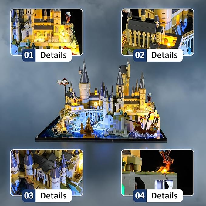 LED Light Kit for Lego 76419 Castle and Grounds Set Compatible with Lego 76419 Building Blocks Model(Not Include Blocks Set)