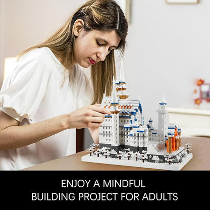 Germany Swan Stone Castle Micro Building Blocks Set Famous World Architecture Model Creative Collection Building Toys for Adults and Kids 14+ (2800 Pieces)