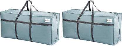 VENO Extra Large Moving Bags - Heavy Duty Storage Solution | Ideal for College & Holiday Packing (Light Blue Matte, 2 Pack)