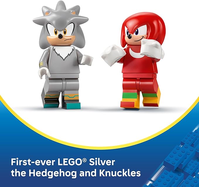 LEGO Sonic The Hedgehog Silver’s Car vs. Knuckles’ Monster Truck Building Toy for Boys &amp Girls - Racing Playset W/Silver &amp Knuckles Minifigures for Kids Ages 8+ - Gift Idea for Birthdays - 77