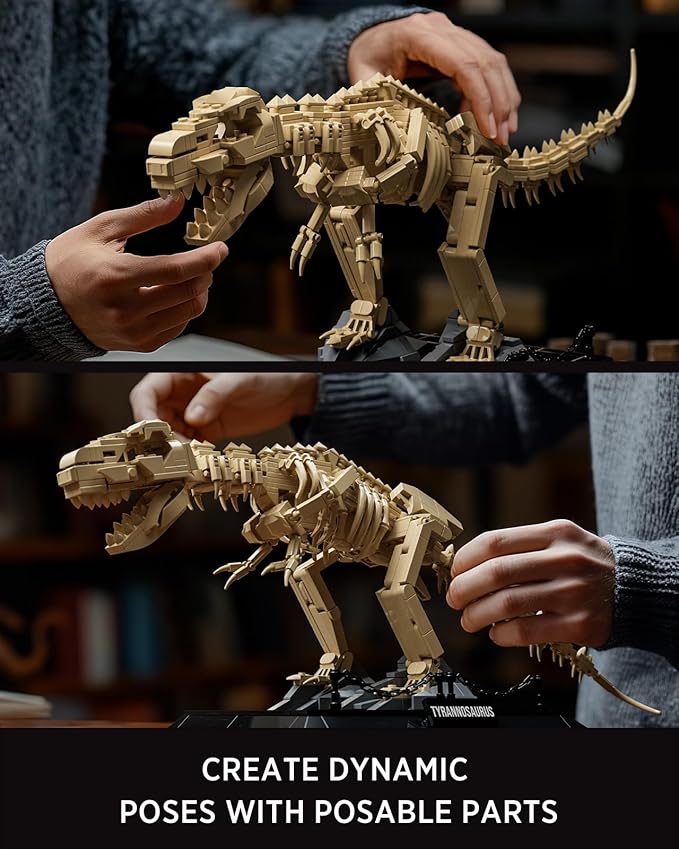 Nifeliz T. Rex Fossils Model Building Set Tyrannosaurus Rex Dinosaur Skeleton Building Set for Adults Ideal Gift for Fossils Lovers (826 PCS NF10343)