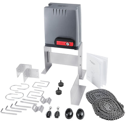CO-Z 1800 lb Automatic Sliding Gate Opener with 2 Remote Controls, Electric Rolling Driveway Slide Gate Motor, Complete Gate Operator Hardware Security System Kit for Sliding Gate Up to 40 Feet