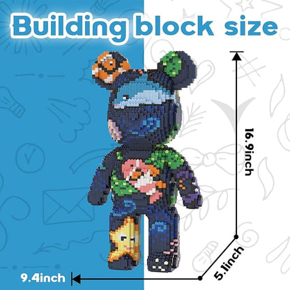 Ocean Bear Building Blocks (7000 PCS) Creative Animal Brick Set for Kids &amp Adults Micro Building Blocks Teddy Blocks Children Toys for Christmas Halloween Anniversary