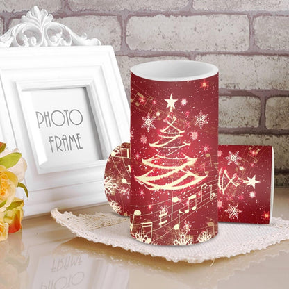 Luarisgur Red Flameless Candles with Remote Christmas Tree LED Table Candles Battery Operated with 4/8 Hour Timer for Indoor Christmas Decorations Xmas Holiday Home Flameless Flickering Candles