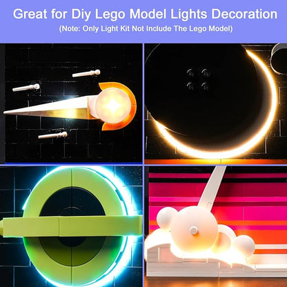 Upgraded Light Kit Compatible with Lego Tales of The Space Age Building Set RC Version Compatible with Lego 21340 (Model Not Included)