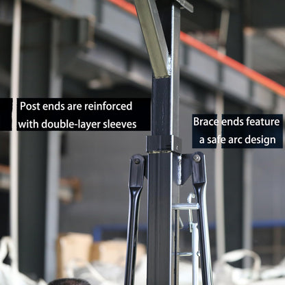 Electrical Gantry Crane 2000 LBS - 8.53 FT Wide，Adjustatable Crane with Electrical Hoist, Garage Crane 1T with Manual Hoist, Trolley, Scale, Sling, Shackle, Hook, Hammerlock Coupling (8.5 FT Width)
