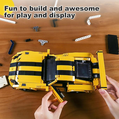 Mould King 10046 Supercar Building Block Kits Dodge Viper Car Model Building Sets MOC Car Gift for Kids/Adult Collections Enthusiasts 1236 Pieces