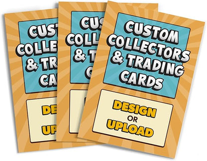 GotPrint Custom Collectors Cards | Add Your Photo Name Stats or Text | Personalized Design | Sports Teams | Baseball | Gaming | Gifts for Kids and Family Rectangle 2.5” x 3.5” 100 Qty