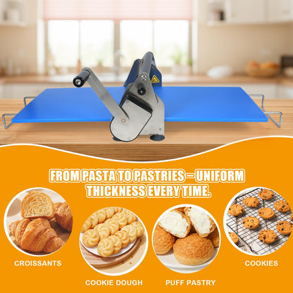 Folding Dough Rolling Machine with 2 Rolling Boards, Dough Sheeter Compact Manual Dough Sheeter Machine