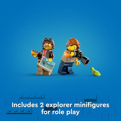 LEGO City Jungle Explorer Water Airplane Toy - Kids Toy Adventure Building Set for Boys and Girls Ages 6+ - with 2 Minifigures for Pretend Play - Gift Ideas for Birthdays - 60425