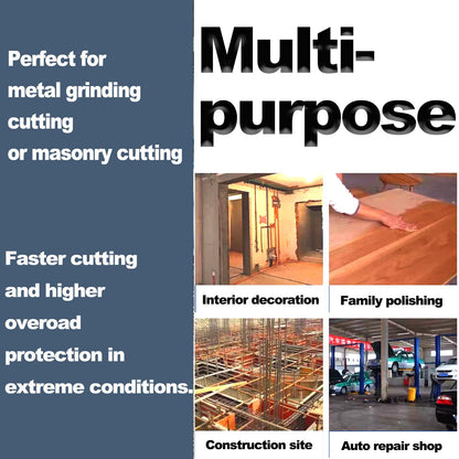 Air Angle Grinder, 4-1/2 inch Grinder Tools with Grinding and Cutting Wheels, Wet Grinder Machine for Marble, Granite, Stone, also for Cutting, Grinding, Polishing and Rust Removal