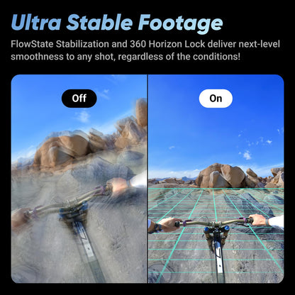 Insta360 X4 No Drone Bundle - 8K Waterproof 360 Action Camera, 4K Wide-Angle Video, Invisible Selfie Stick Effect, Removable Lens Guards, 135 Min Battery Life, AI Editing, Stabilization