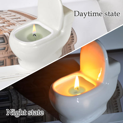 Toilet Shaped Scented Candles,Funny Gag Gift for Women & Men,Jasmine Fragrance Aromatherapy Candle is 6 Ounces, Burns for Over 42 Hours, Unique Candles for White Elephant Party,Birthday Prank