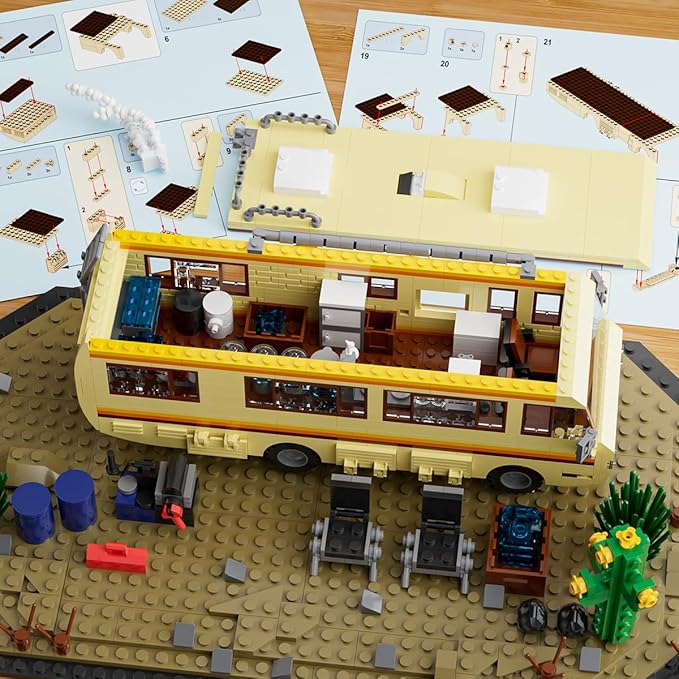 Breaking RV Adventure Building Set AFOL Upgraded Classic Scene Compatible with Lego for Adults for Adults and Avid Fans