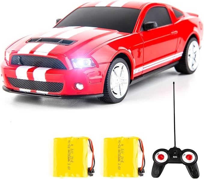BDTCTK Remote Control 1/24 Ford Mustang Shelby GT500 RC Model Car Toys for 6+ Kids and Adults Red