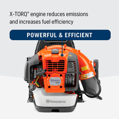 Husqvarna 360BT Gas Leaf Blower, 65.6-cc 3.81-HP 2-Cycle Backpack Leaf Blower with 890-CFM, 232-MPH, 30-N Powerful Clearing Performance and Load-Reducing Harness, Gifts for Men