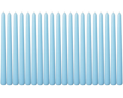 Viyffo Taper Candles, 10 Inch, 20 Pack, Sky Blue – Unscented, Dripless & Smokeless Design, Up to 8 Hour Burn – Long Tall Taper Candlesticks for Wedding, Dinner & Home Decor