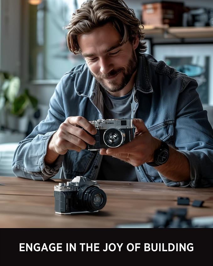 Nifeliz Cameras Building Set for Adults 2 Collectible Camera Models to Build and Display Creative Gift for Photographers (816PCS NF10277A)