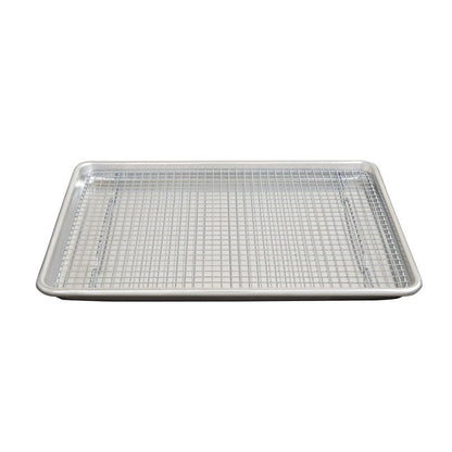 Mrs. Anderson's Baking Professional Cooling Rack, Heavy Duty Steel, Fits Half Sheet Pans, 16.5 x 11.875 x 0.625-Inches