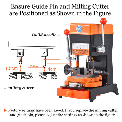 180W Horizontal Automatic Keys Duplicator, 110V Hardware Cutter Machine for Cut Metal Parts, Commercial Cutting Machine, for Hardware Stores, Hotels