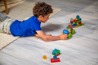 Goliath Jelly Blox Vrroom! Truck Kit | Includes 35 Blocks | Toddler &amp Preschool Building Blocks Kids Can Squeeze Stretch Squish | MESH ACCREDITED | Safety Tested Ouch-Free | Sensory Play Toy Age