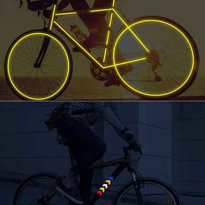 TuTuYa Bike Fender Set, Adjustable Bicycle Mudguards with 2 Arrow Reflective Stickers and 1 Reflective Tape, for 20-26 inch Bikes, Universal Front and Rear Tire Mud Guard for Most of Popular Bicycles