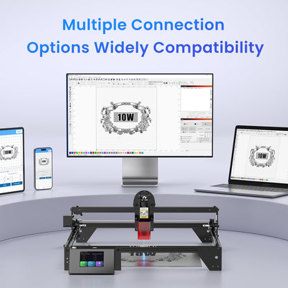 Longer RAY5 Laser Engraver, 10W High-Precision Laser Engraver, Compressed Spot CNC, App Offline Control, DIY Engraving Tool for Metal/Glass/Wood, Engraving Area 15.7 "x15.7"