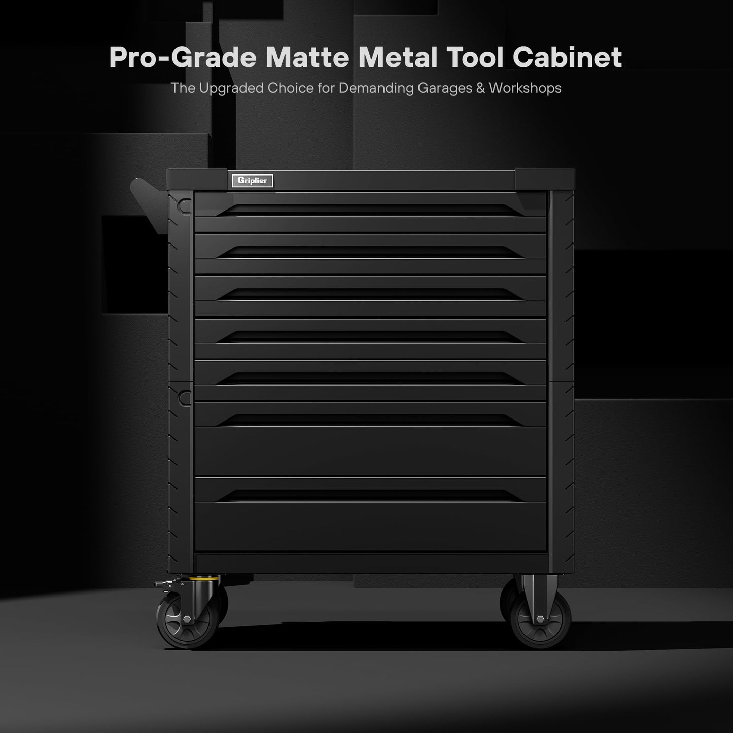 Griplier 7-Drawer Rolling Tool Chest,34.2W x 18.1D x 37.4H inches,Tool Storage Cabinet with Brake Wheels,Lock & Key for Garage, Warehouse,Repair Shop,Workshop