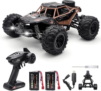 1:16 Scale All Terrain RC Cars High Speed Fast RC Car Max 45km/h 4WD Electric Vehicle Remote Control Monster Truck with 2 1500mAh Batteries2.4GHz 4X4 Off-Road RC Drift Car for Kids Boys Adults