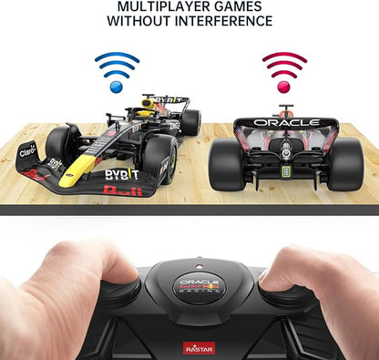 RASTAR Red Bull F1 1/18 Scale RC Car - 2022 Oracle Racing Remote Control Formula 1 RB18 Sergio Perez Model - Dark Blue 2.4G for Kids Adults
