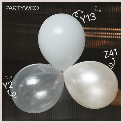 PartyWoo Clear Balloons 100pcs Different Sizes of 18 12 10 5 Inch Transparent Balloon Arch Kit for Graduation Wedding Baby Shower Bridal Shower Anniversary Birthday Party Decorations Clear-Y2