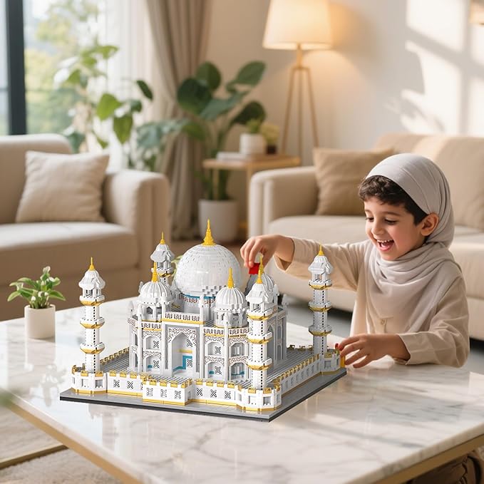 Architecture Taj Mahal Micro Mini Building Blocks SetLandmarks Collection Display Model Gift for Adults(4030 Pieces)