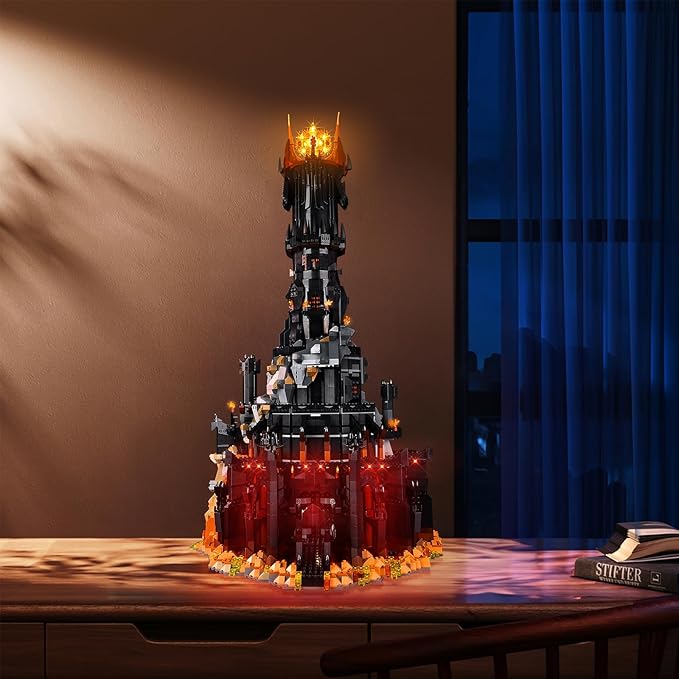 Kyglaring LED Light Kit Compatible with Lego The Lord of The Rings: Barad-dur 10333 Building Blocks Upgraded Lighting Accessories for 10333 Model Set (Model Not Included) Classic Version