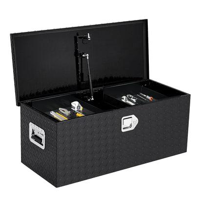 ExploreHorizon Heavy Duty Aluminum Truck Tool Box Waterproof Lockable Storage Toolbox for Pickup Beds, RVs & Trailers, Secure Organizer with Side Handles & Gas Strut Lid