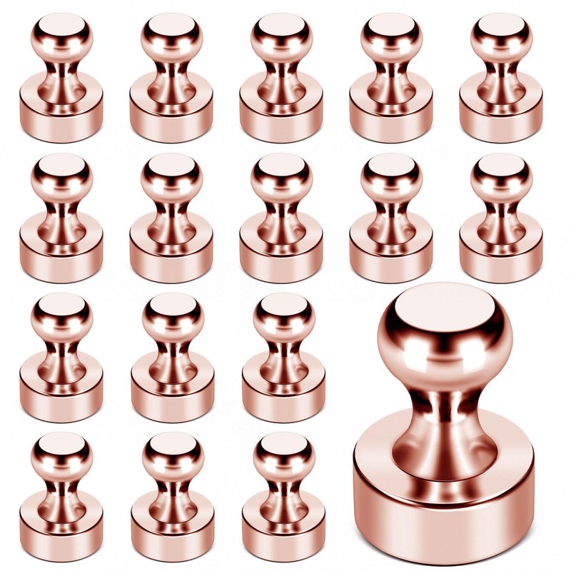 LOVIMAG Fridge Magnets 18Pcs Refrigerator Whiteboard Small Strong Magnet Classroom Kitchen Accessories Decorative Locker Set Decor Must Haves Office Calendar Refrigerador Magnetic Cute Rose Gold