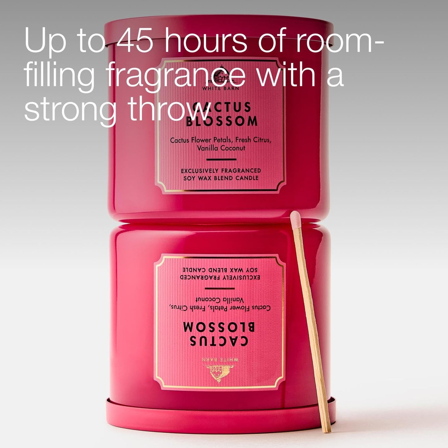 Bath & Body Works Cactus Blossom 3-Wick Candle - Scented Candle for At-Home Use - Long-Lasting, Room-Filling Fragrance - High Fragrance Oil Concentration - Soy Wax Blend - 2-Pack