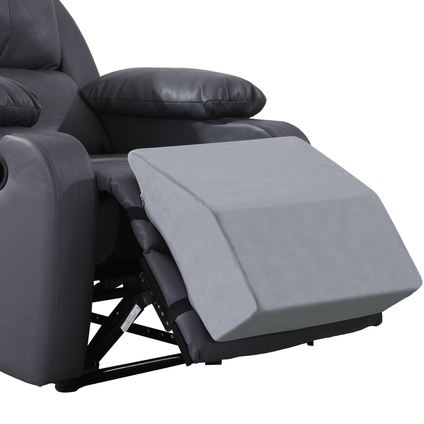 HOMBYS Extra Large Recliner Leg Pillow Support, 5 inch Thick Foam Foot Rest Cushion for Couch, Ergonomic and Multifunctional Leg Elevation Pad for Sofa, Chair, Bed(Grey)