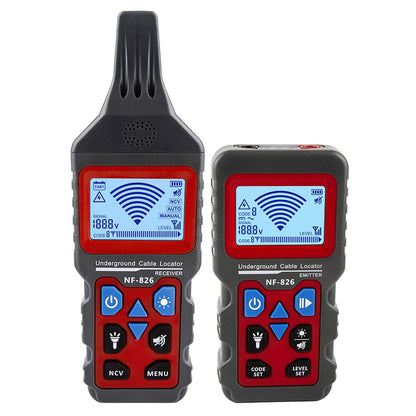 NOYAFA NF-826 Underground Cable Locator Pipeline Detector Professional Wire Tracker for Detecting Cable Line Fault Sensitivity Adjustable