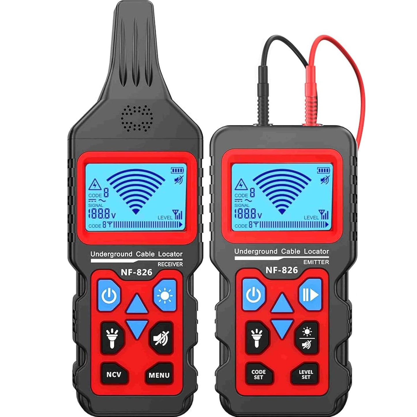 NF-826 Underground Wire Locator, Buried Wire Tracer Cable Locator Circuit Breakers, fuses, Wires, Short Circuits, Open Circuits for Dog Fence Cables Irrigation Control Wires,Tone Generator Kit