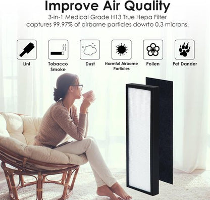Flintar FLT4825 Air Purifier Filter B - Compatible with G-Guardian & Oransi Finn | 2-Pack