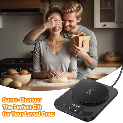 MADCKDEDRT Sourdough Starter Warmer Mat - 12H Timer & Precise 1°F Thermostat (70-100°F) - Auto On/Off -Sourdough Heater for Home Baking & Consistent Fermentation (Black)