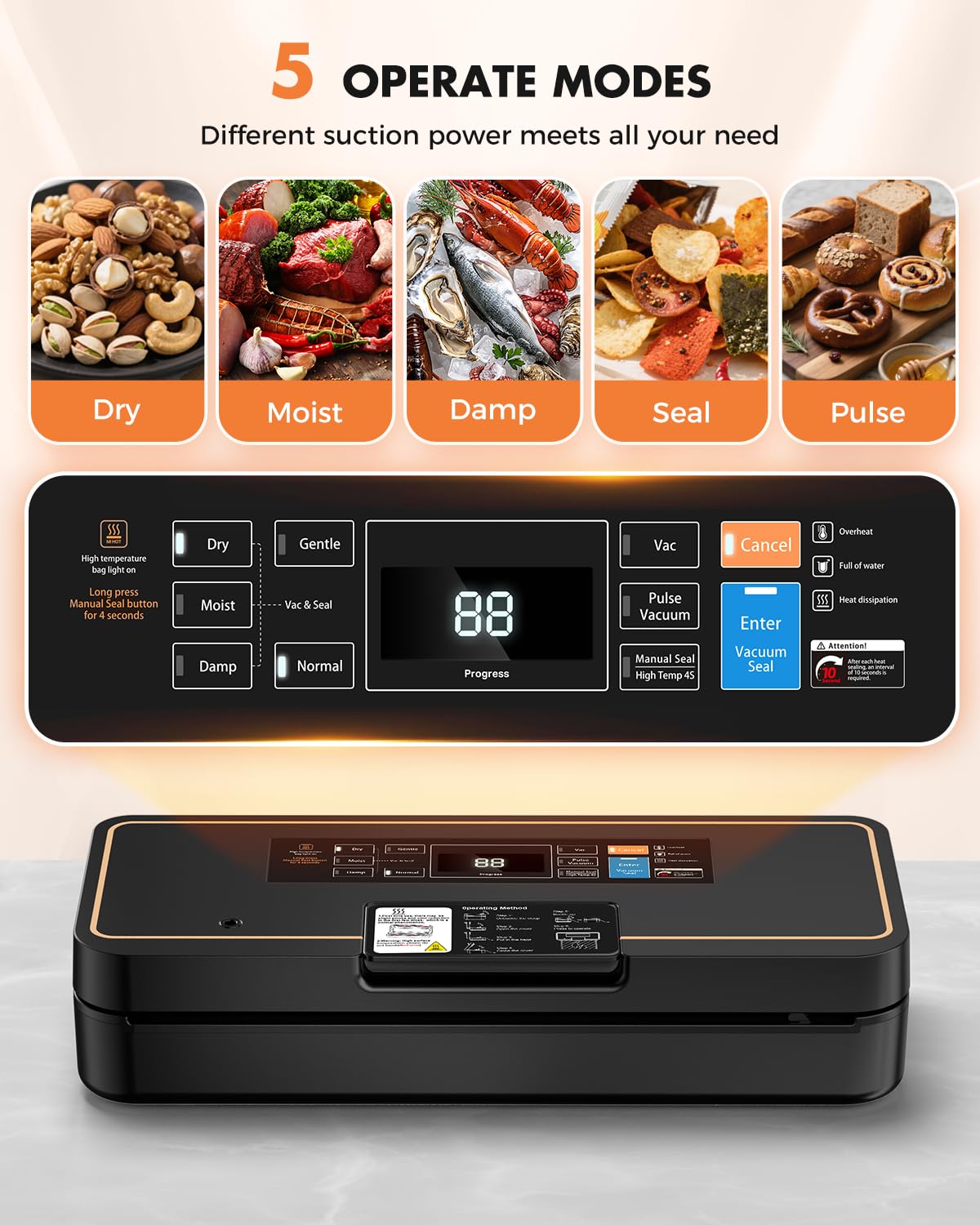 UPRUBE Vacuum Sealer for Food