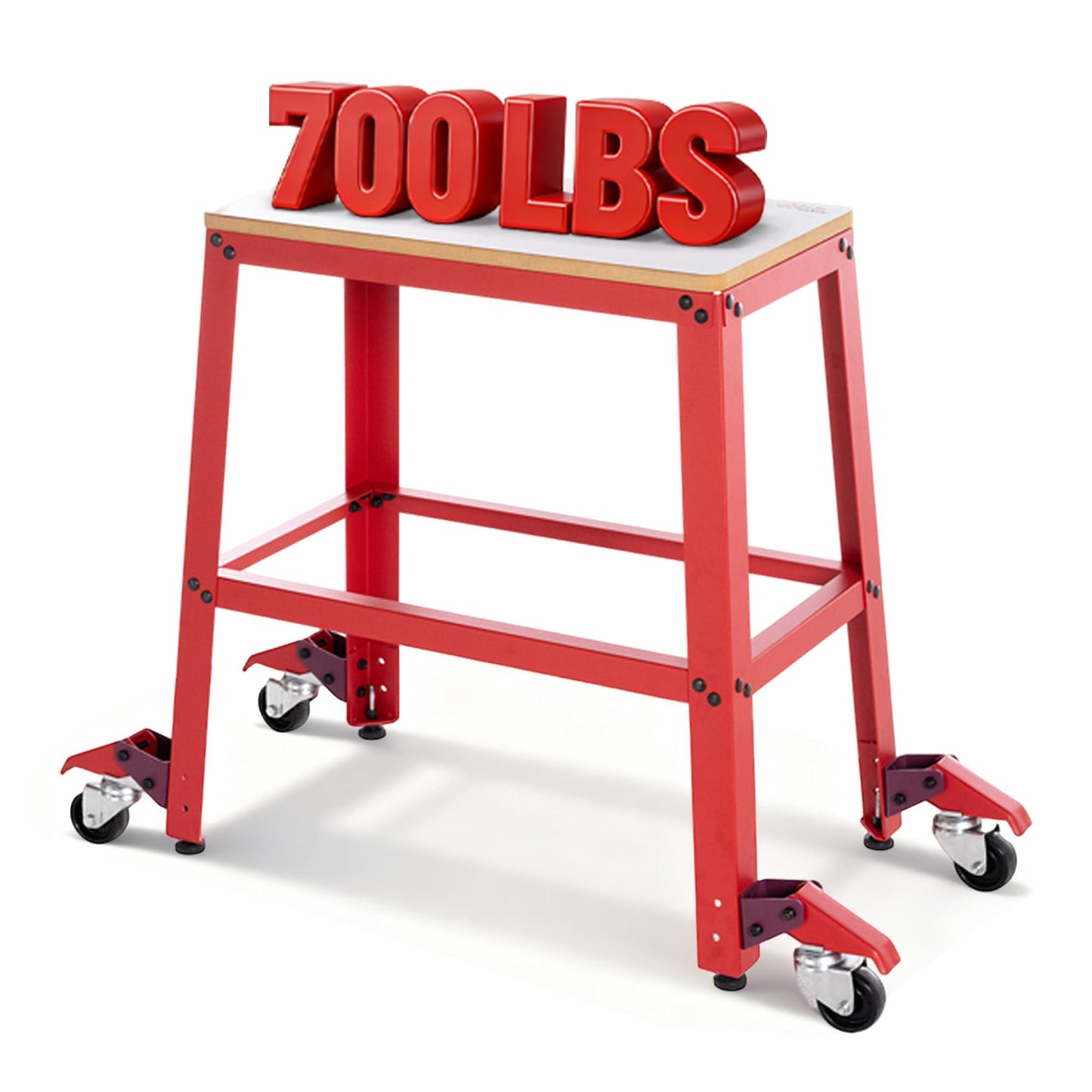 VIGO POWER 700 Lbs Heavy Duty Drill Press Stand with Wheels, 30" Height & 26"x14" MDF Top Universal Tool Stand, Expandable Mobile Work Bench Station for Planers, Table Saws, Grinders & Band Saws