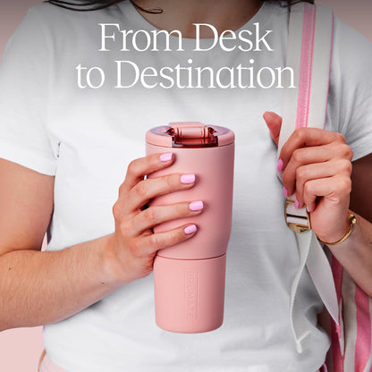 BrüMate Nav 35oz 100% Leak Proof Insulated Travel Tumbler with Magnetic BevLock™ Lid - Double Wall Cup-Holder Friendly Stainless Steel Mug (Dark Aura)