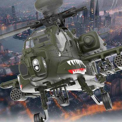 YUXIANG F11 AH64 RC Helicopter for Adults for AH64 Apache 1/32 Scale 2.4G 6CH 6G/3D Stunt Remote Control Military Aircraft Toys with 6-Axis Gyro &amp 2 Brushless Motor &amp Lights - RTF