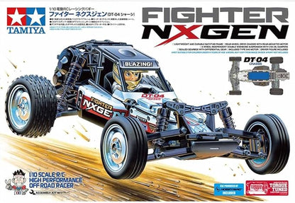 Tamiya 58741 1:10 RC Fighter NXGEN DT-04 Remote Controlled Car RC Vehicle Model Building Kit for Assembly 2WD Crafts RC Model Making