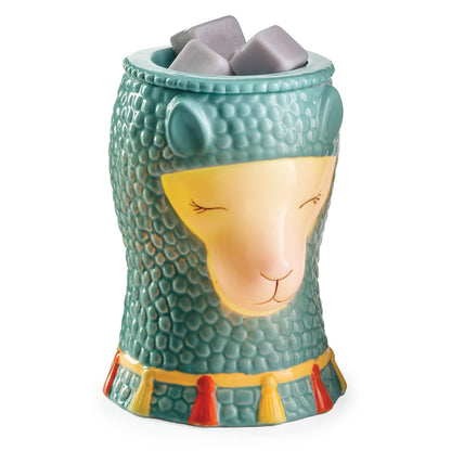 Candle Warmers ETC. Illumination Fragrance Warmer- Light-Up Warmer for Warming Scented Candle Wax Melts and Tarts or to Freshen Room, Blue Llama