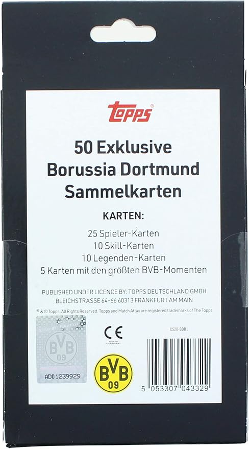 Topps 2020 X BVB Borussia Dortmund Team Box Set (50 Cards) - Includes Superstars Erling Haaland Giovanni Reyna &amp Jadon Sancho